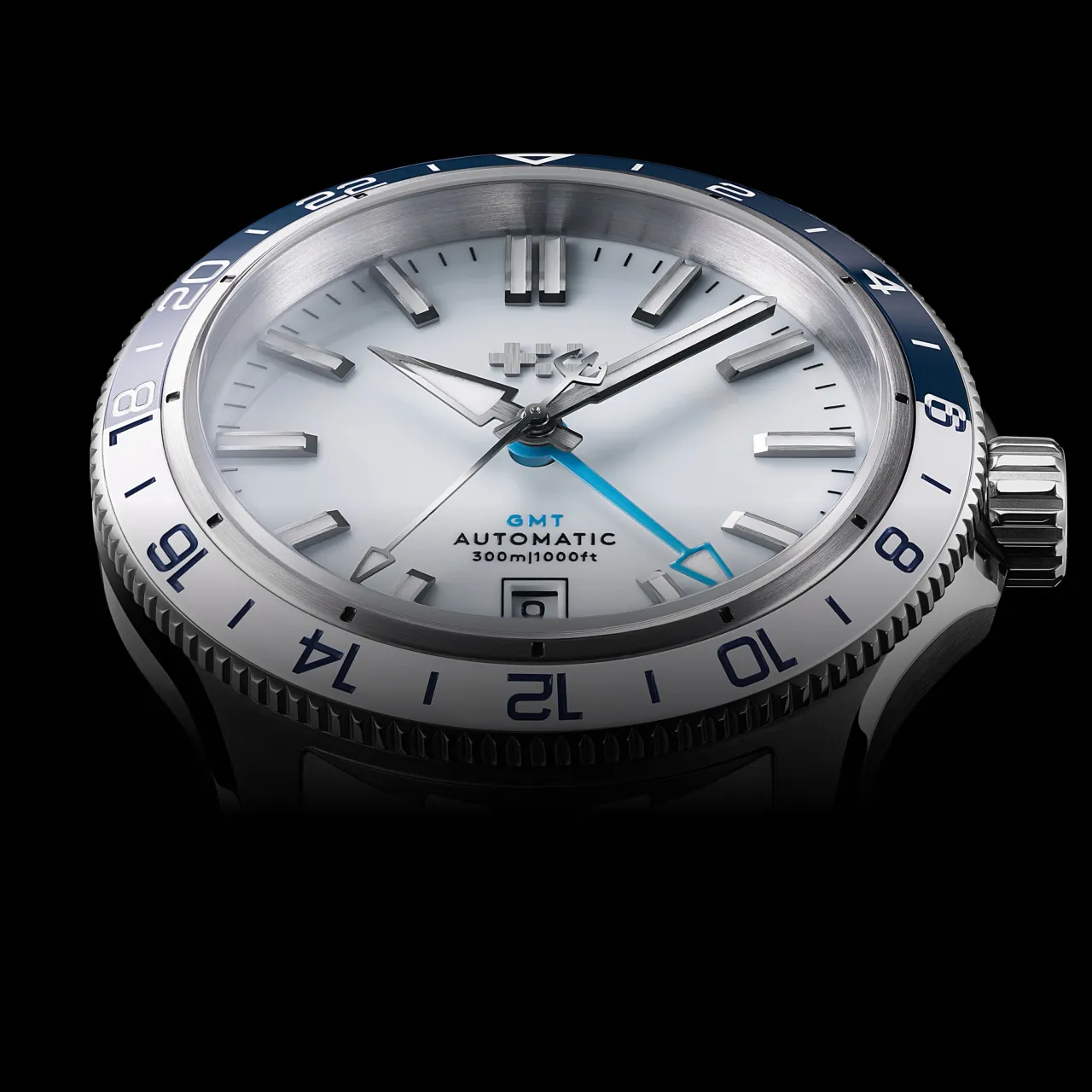 Christopher Ward C60 Trident GMT 300 Otomatik Beyaz C6044AGM31S0BW0B0 detay görseli 5
