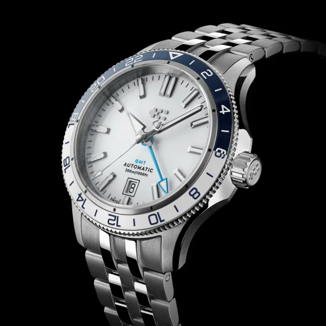 Christopher Ward C60 Trident GMT 300 Otomatik Beyaz C6044AGM31S0BW0RBB Görsel 5