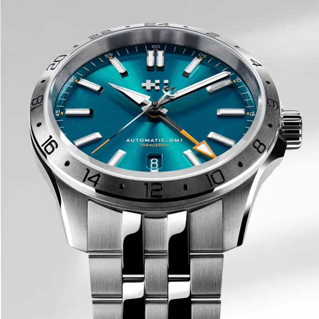 Christopher Ward C63 Sealander GMT Otomatik Dragonfly Blue C6339AGM3S00B4VC Görsel 6