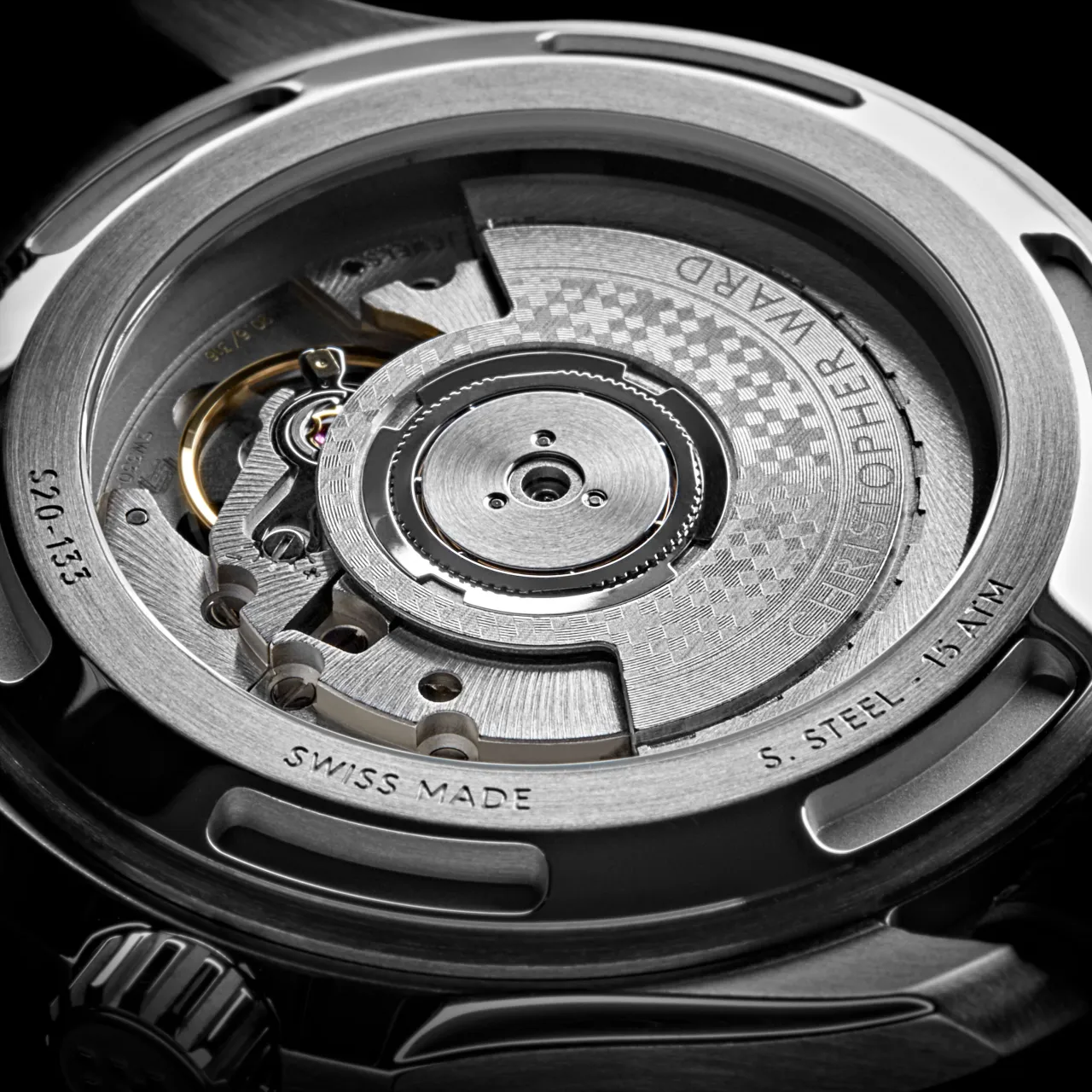 Christopher Ward C63 Sealander GMT Otomatik Siyah/Silver C6339AGM3S00K2B0 detay görseli 5