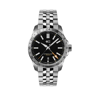 Christopher Ward C63 Sealander GMT Otomatik Black/Silver C6339AGM3S00K2B1