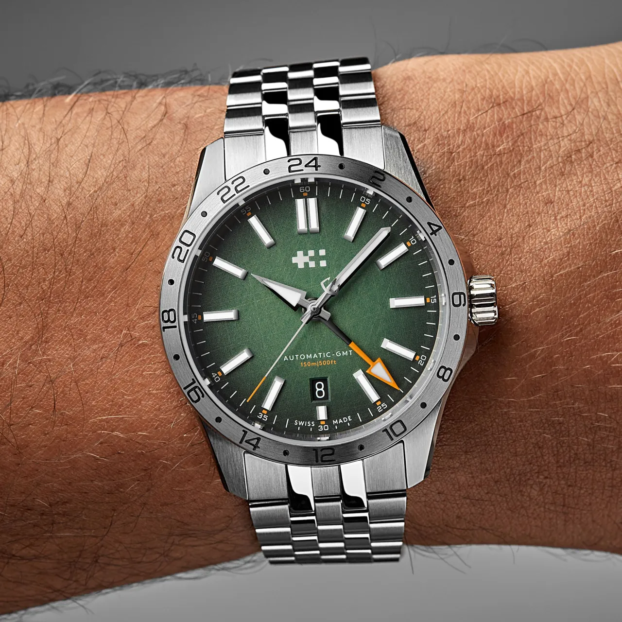 Christopher Ward C63 Sealander GMT Otomatik Hunter Green C6339AGM3S00V2B1 detay görseli 1