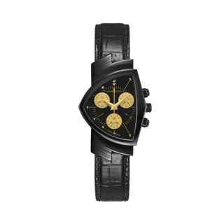 Hamilton Ventura L Chrono Quartz Siyah H24402730