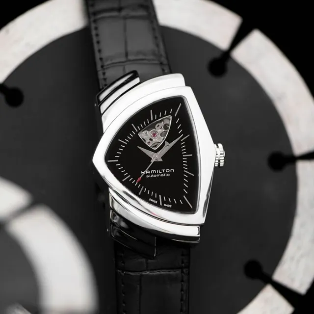 Hamilton Ventura Open Heart Auto Siyah H24515732 Görsel 4