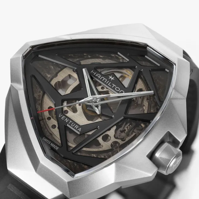 Hamilton Ventura Edge Skeleton Otomatik Siyah H24635330 detay görseli 3