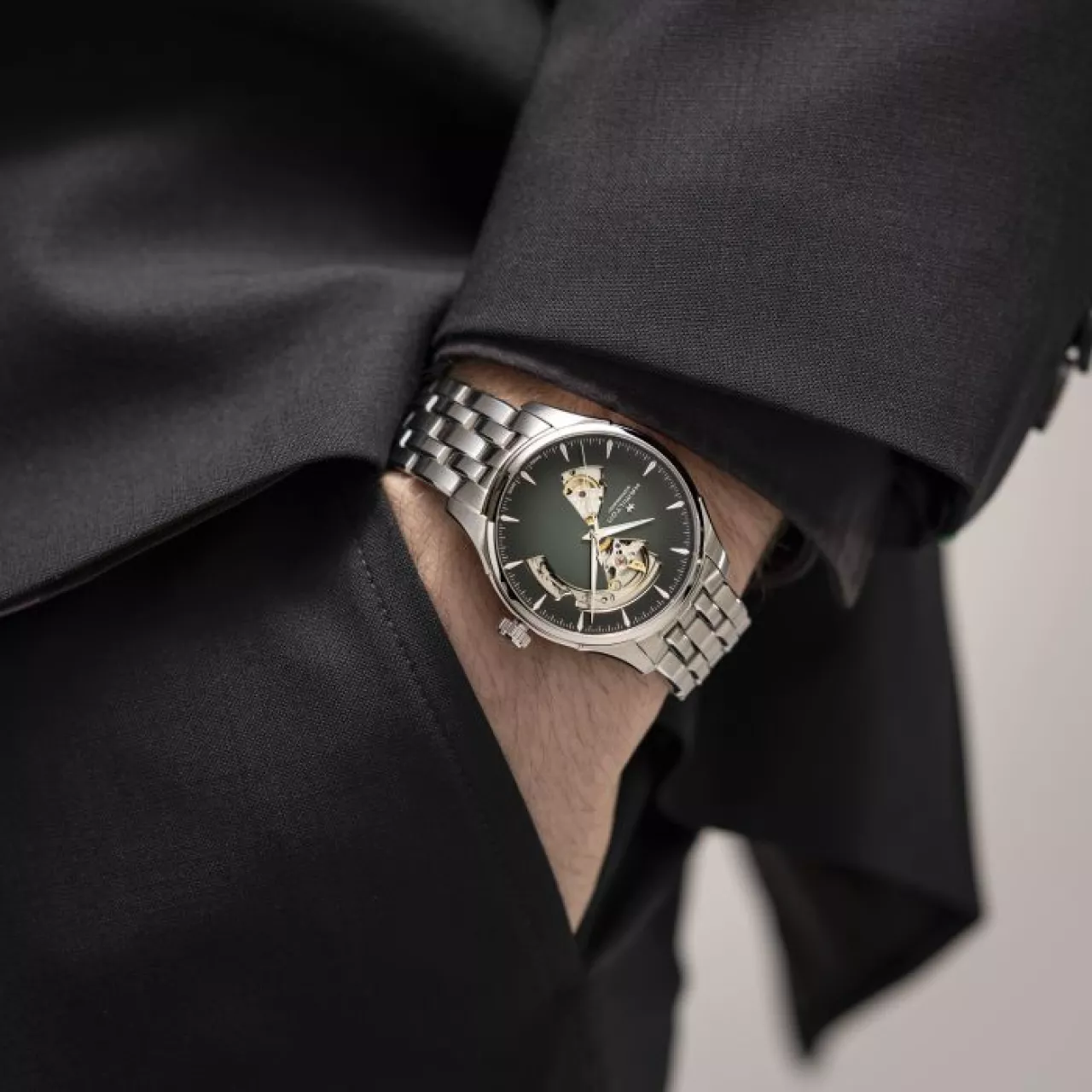 Hamilton Jazzmaster Open Heart Auto H32675160 detay görseli 3