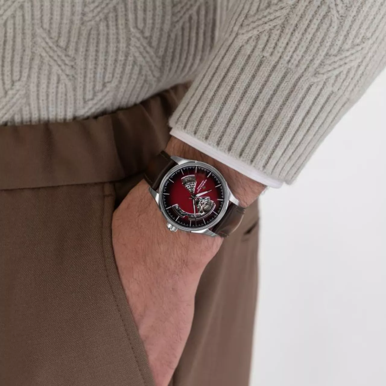 Hamilton Jazzmaster Open Heart Auto H32675570 detay görseli 5