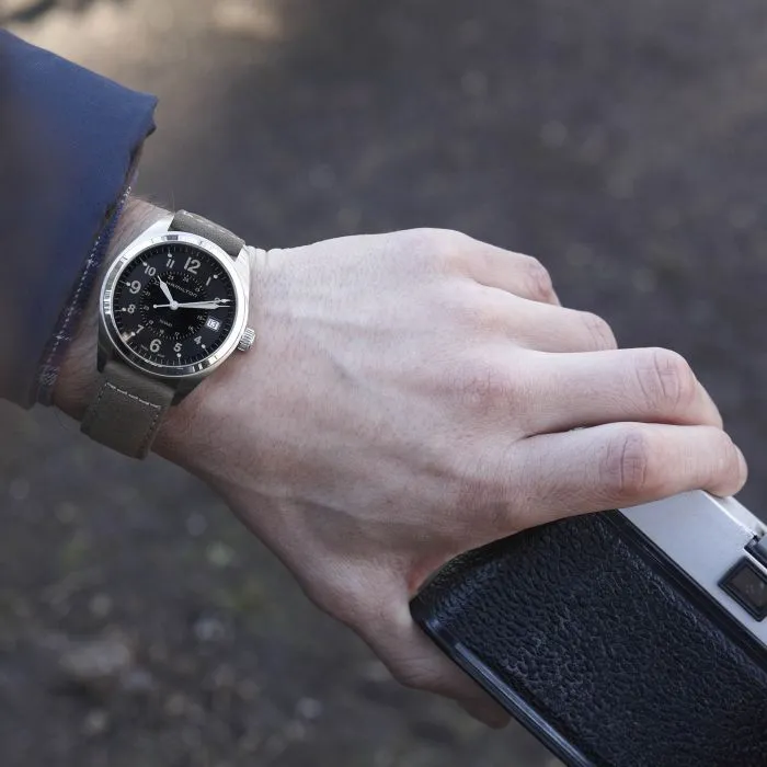 Hamilton Khaki Field Quartz Siyah H68551833 detay görseli 3