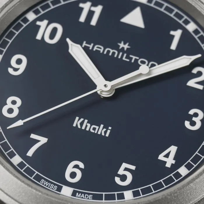 Hamilton Khaki Field Quartz Mavi H69401940 detay görseli 3