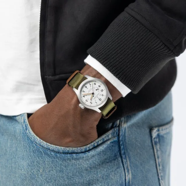 Hamilton Khaki Field Mechanical Power Reserve White H69509910 Görsel 6