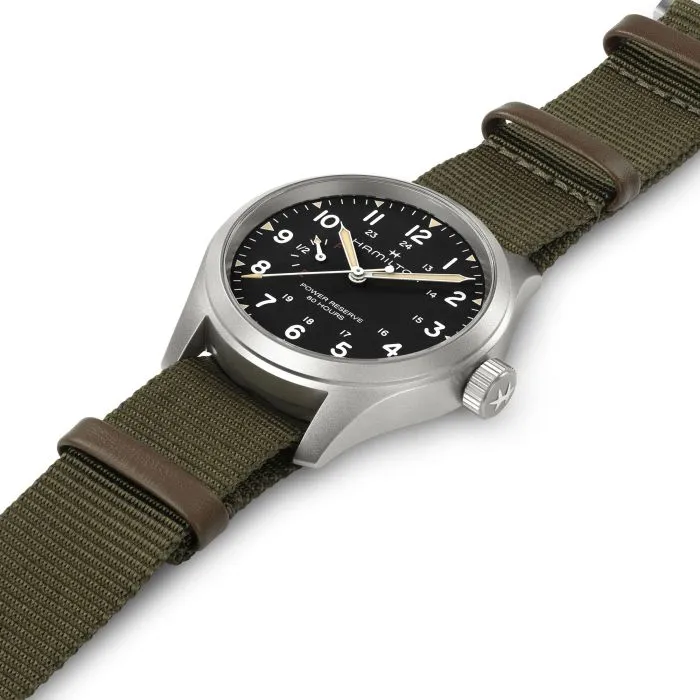 Hamilton Khaki Field Mechanical Power Reserve Black H69509930 detay görseli 3