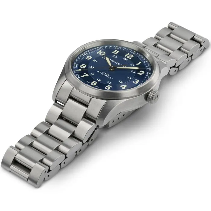 Hamilton Khaki Field Titanium Auto Mavi H70205140 detay görseli 1