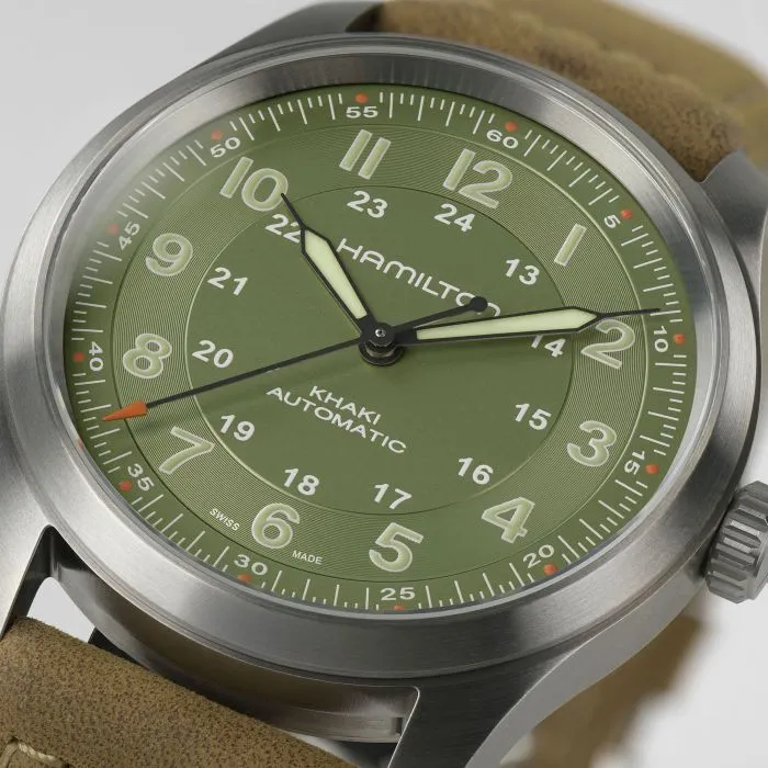 Hamilton Khaki Field Titanium Auto Yeşil H70205860 detay görseli 3