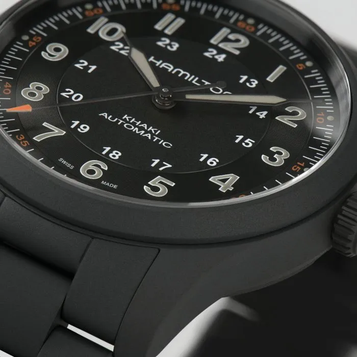 Hamilton Khaki Field Titanium Auto Black H70215130 detay görseli 3