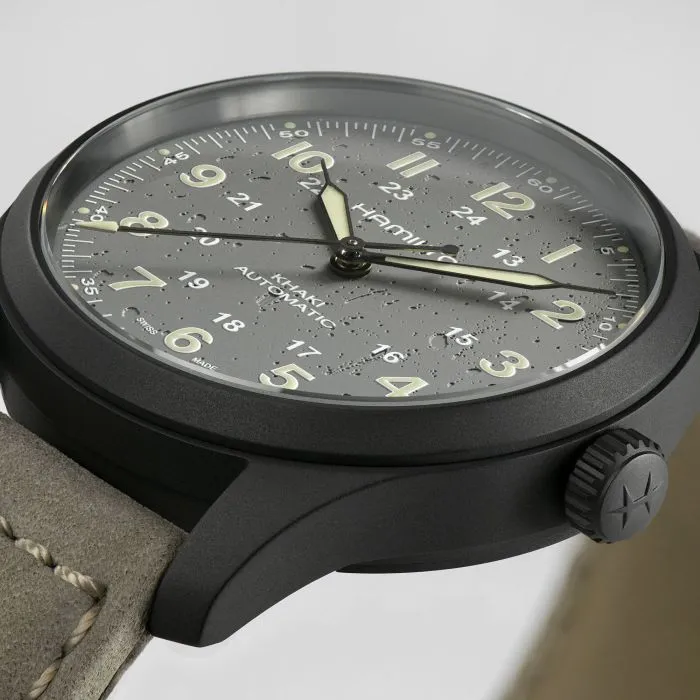 Hamilton Khaki Field Titanium Otomatik Gri H70215880 detay görseli 3