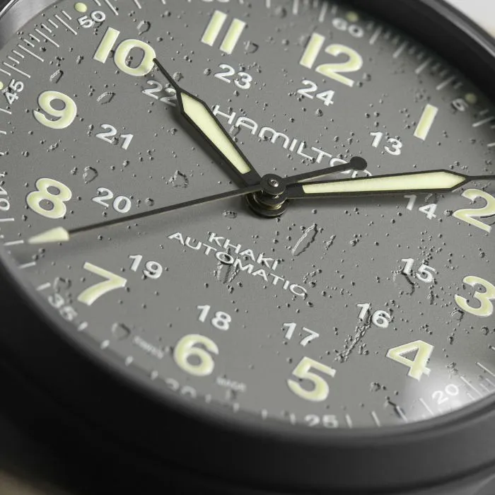 Hamilton Khaki Field Titanium Otomatik Gri H70215880 detay görseli 4