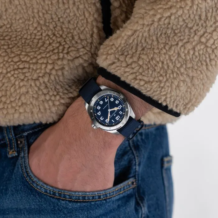Hamilton Khaki Field Expedition Auto Mavi H70315940 detay görseli 5