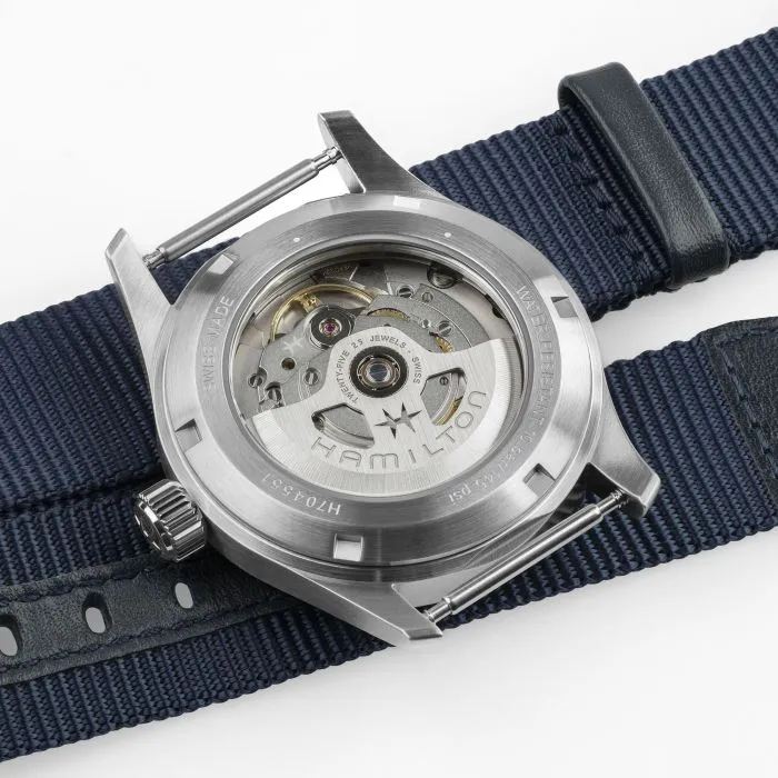 Hamilton Khaki Field Auto Mavi H70455940 detay görseli 4
