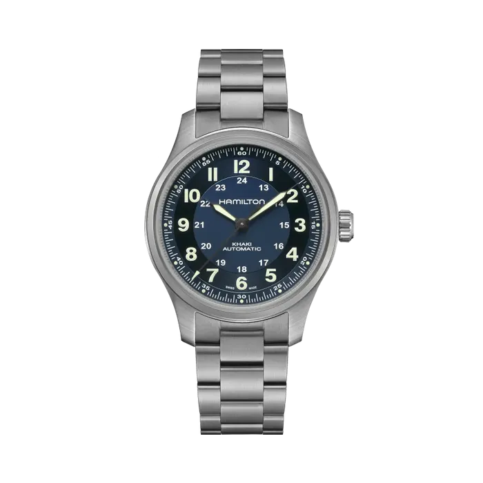 Hamilton Khaki Field Titanium Auto Mavi H70545140