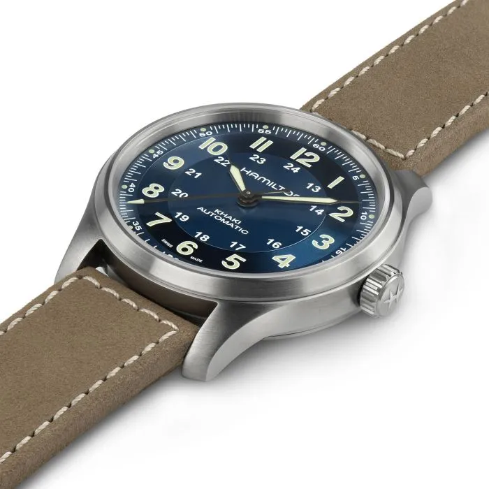 Hamilton Khaki Field Titanium Auto Mavi H70545540 detay görseli 1