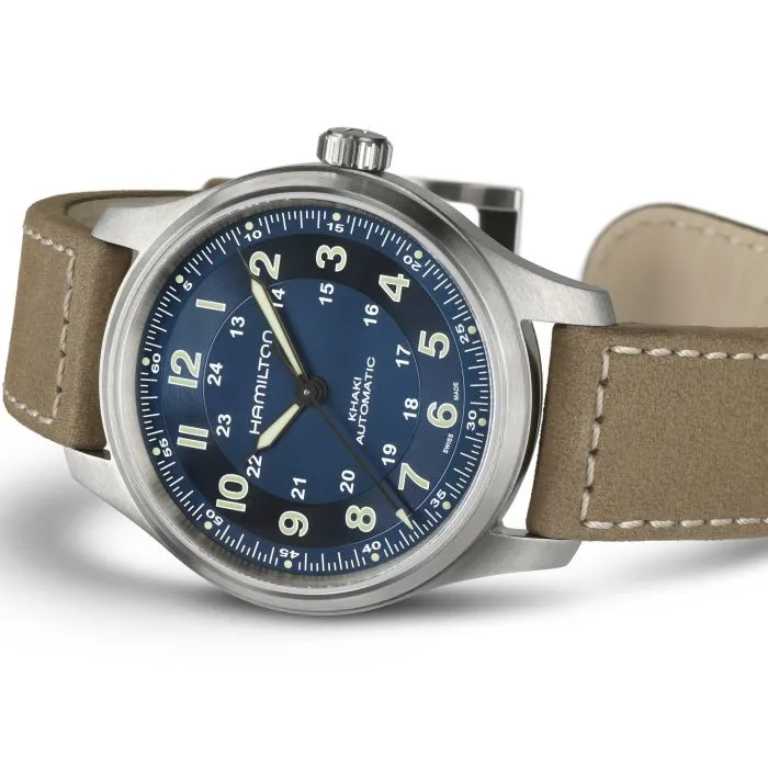Hamilton Khaki Field Titanium Auto Mavi H70545540 detay görseli 2