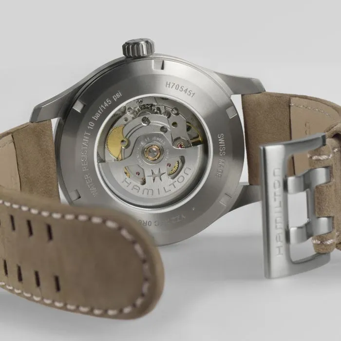 Hamilton Khaki Field Titanium Auto Mavi H70545540 detay görseli 4