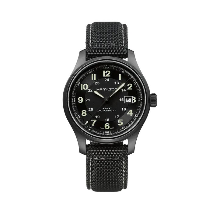 Hamilton Khaki Field Titanium Auto Black H70575733