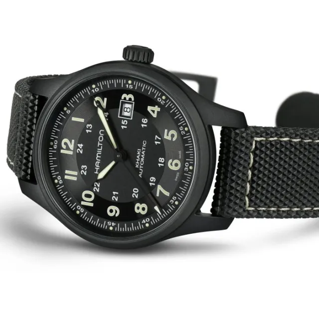 Hamilton Khaki Field Titanium Auto Black H70575733 Görsel 3