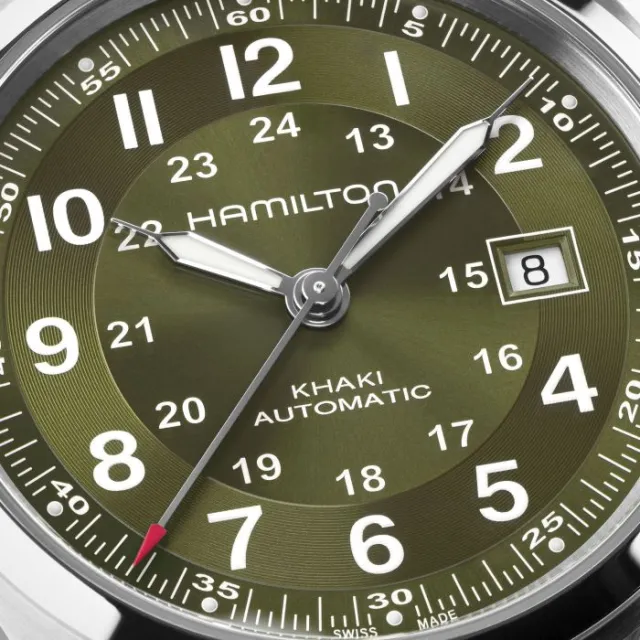Hamilton Khaki Field Auto 42mm Yeşil H70605160 Görsel 5