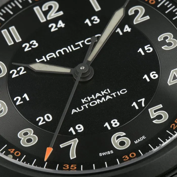 Hamilton Khaki Field Titanium Auto Siyah H70665130 detay görseli 3