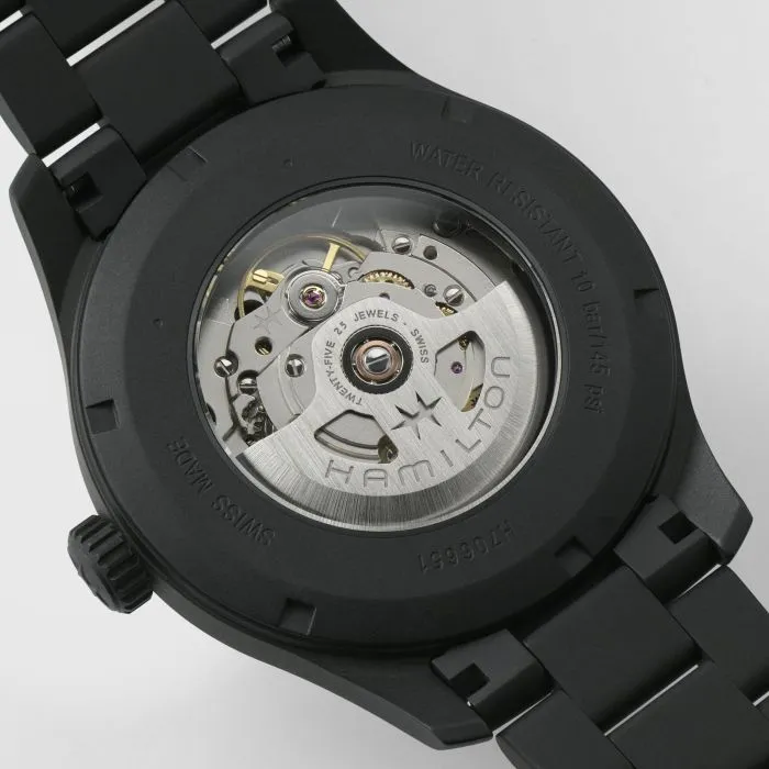 Hamilton Khaki Field Titanium Auto Siyah H70665130 detay görseli 4