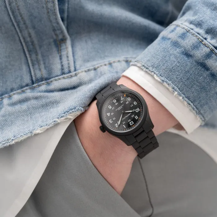 Hamilton Khaki Field Titanium Auto Siyah H70665130 detay görseli 5