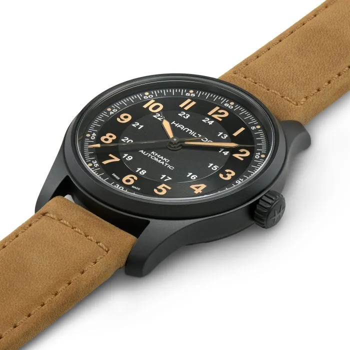 Hamilton Khaki Field Titanium Otomatik Siyah H70665533 detay görseli 1