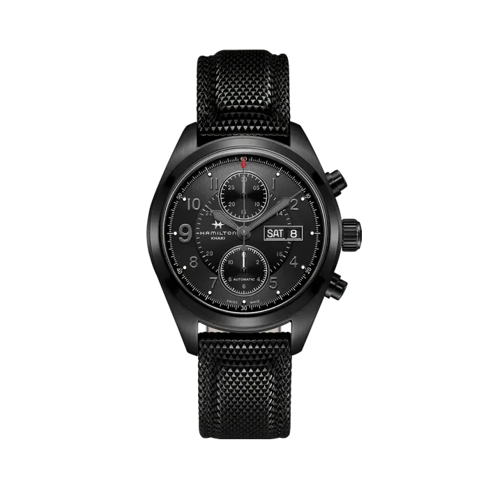 Hamilton Khaki Field Auto Chrono Siyah H71626735