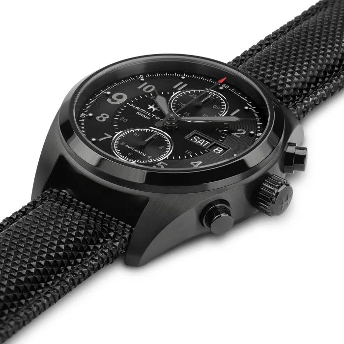 Hamilton Khaki Field Auto Chrono Siyah H71626735 detay görseli 4