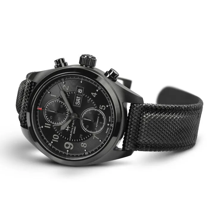Hamilton Khaki Field Auto Chrono Siyah H71626735 detay görseli 5