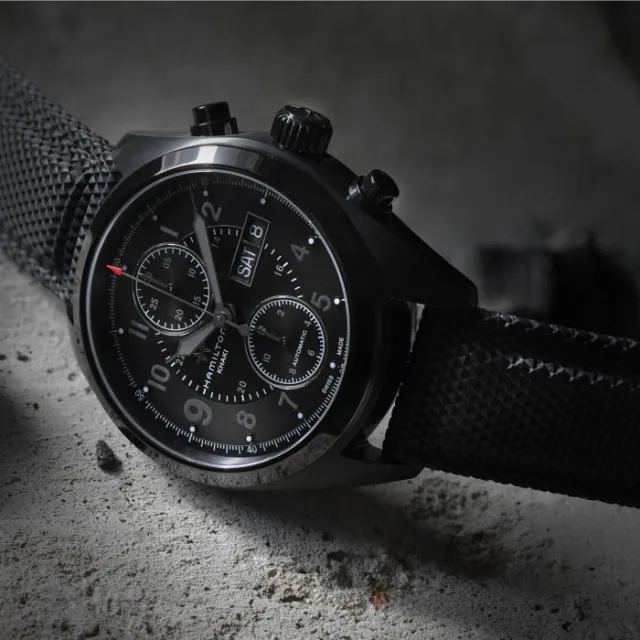 Hamilton Khaki Field Auto Chrono Siyah H71626735 Görsel 8