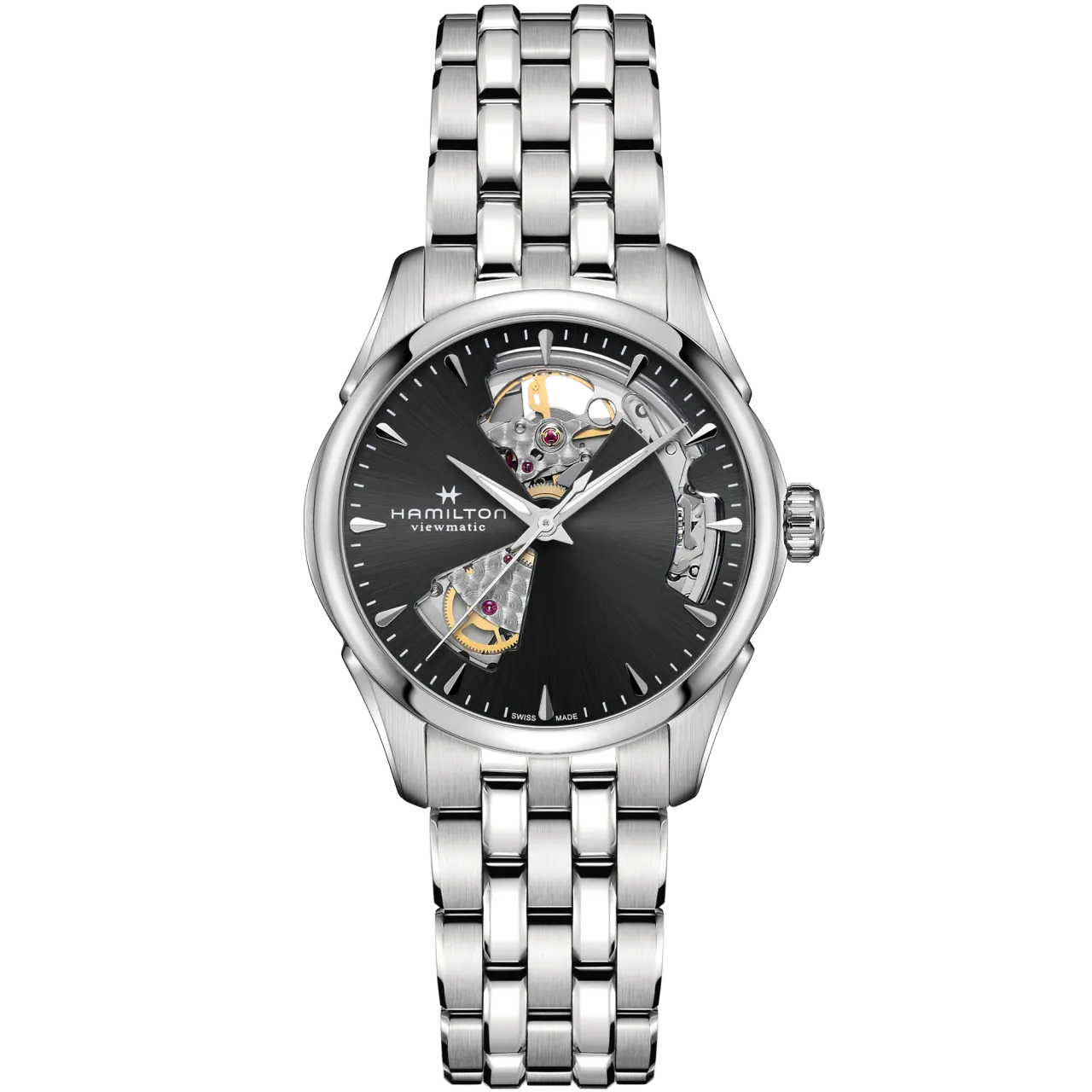 Hamilton Jazzmaster Open Heart Auto Black H32215130 detay görseli 1