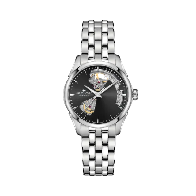 Beğenmek için çift tıkla Hamilton Jazzmaster Open Heart Auto Black H32215130 Görsel 1