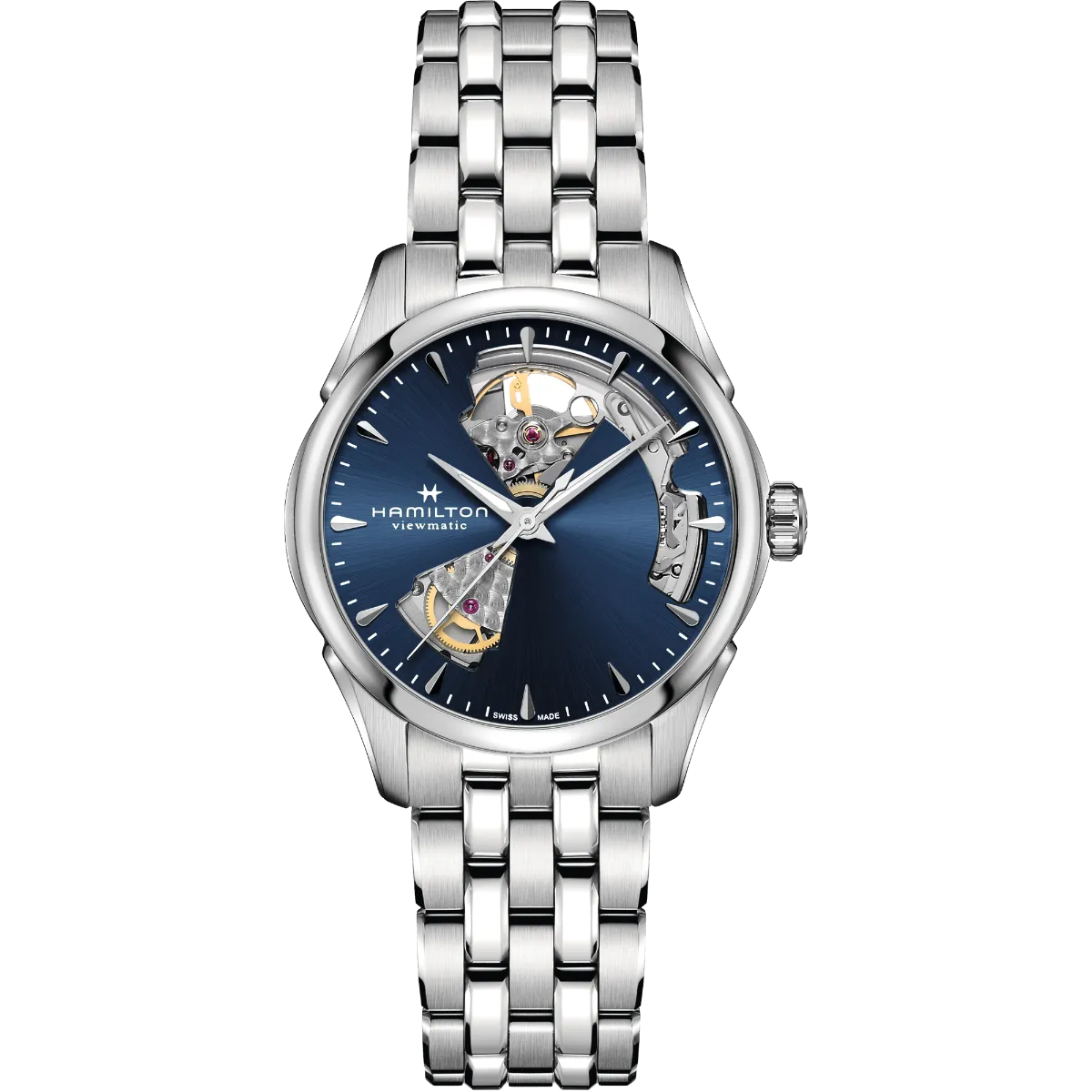 Hamilton Jazzmaster Open Heart Auto Blue H32215141 detay görseli 1
