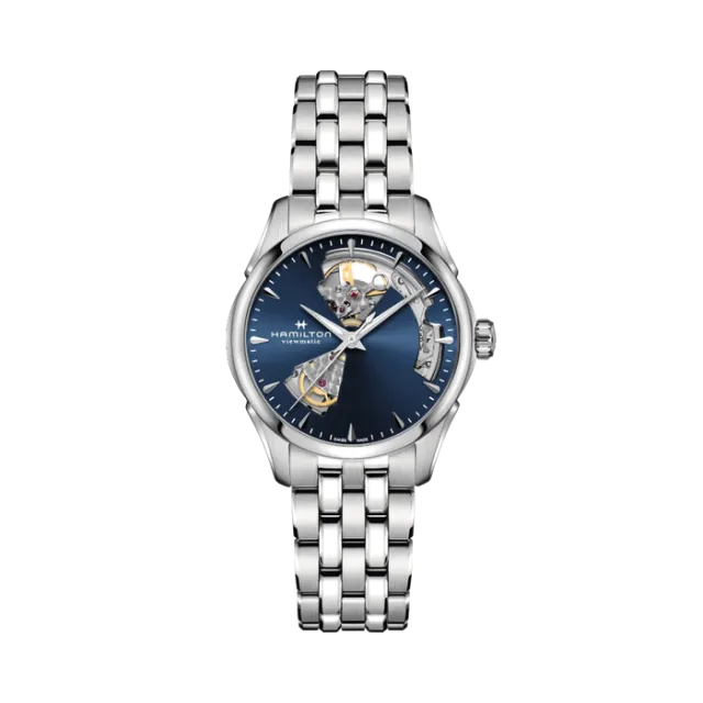 Beğenmek için çift tıkla Hamilton Jazzmaster Open Heart Auto Blue H32215141 Görsel 1
