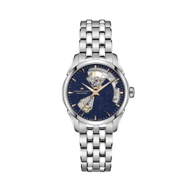 Beğenmek için çift tıkla Hamilton Jazzmaster Open Heart Auto 36mm Blue Aventurine H32215142 Görsel 1