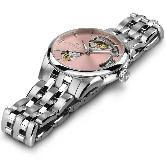 Hamilton Jazzmaster Open Heart Auto Pink H32215170 detay görseli 1