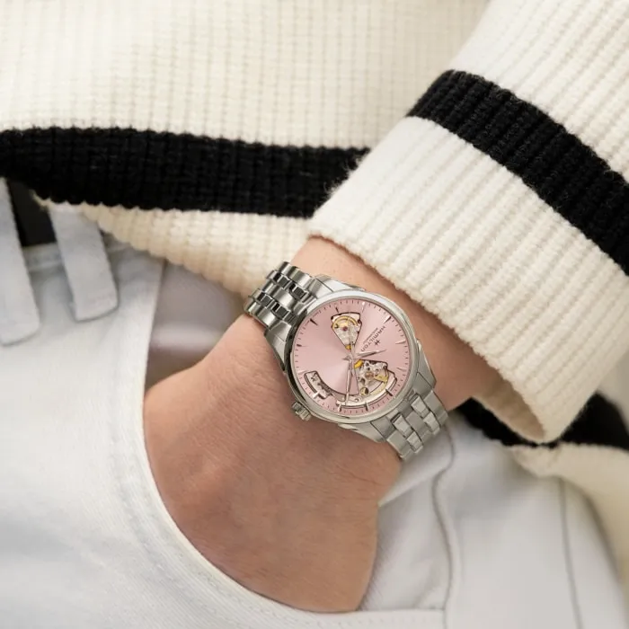 Hamilton Jazzmaster Open Heart Auto Pink H32215170 detay görseli 3