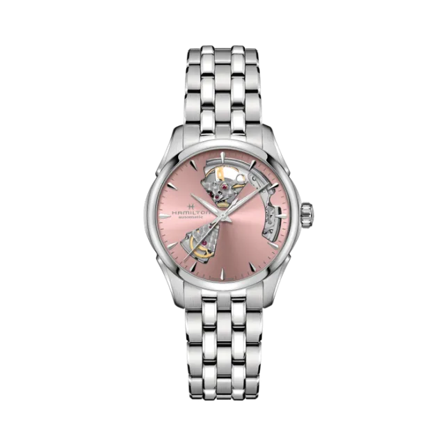 Beğenmek için çift tıkla Hamilton Jazzmaster Open Heart Auto Pink H32215170 Görsel 1