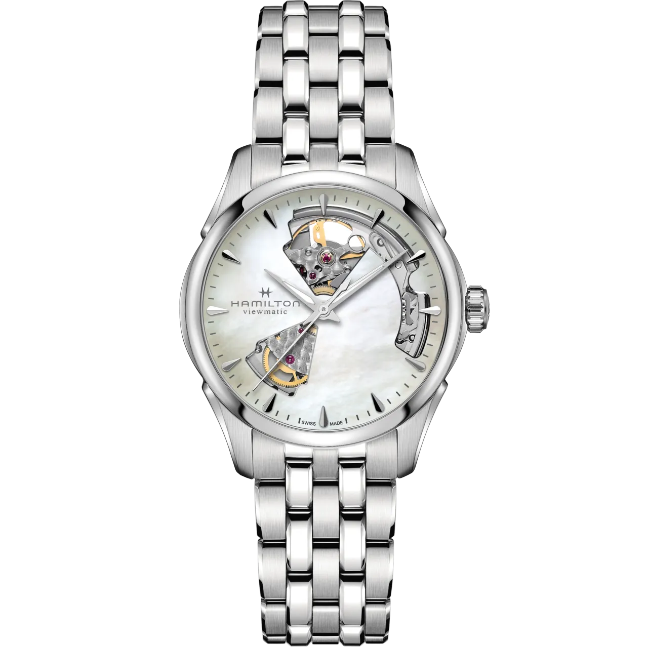 Hamilton Jazzmaster Open Heart Auto Mother Of Pearl H32215190 detay görseli 1