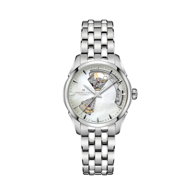 Beğenmek için çift tıkla Hamilton Jazzmaster Open Heart Auto Mother Of Pearl H32215190 Görsel 1
