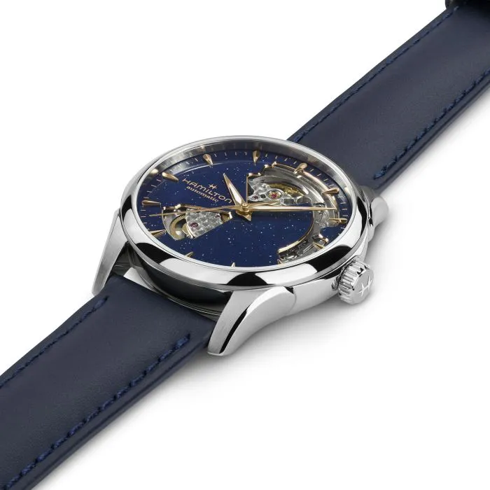 Hamilton Jazzmaster Open Heart Auto Mavi H32215642 detay görseli 2