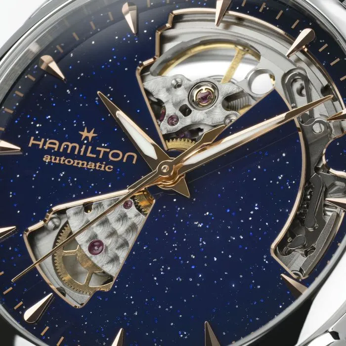 Hamilton Jazzmaster Open Heart Auto Mavi H32215642 detay görseli 1