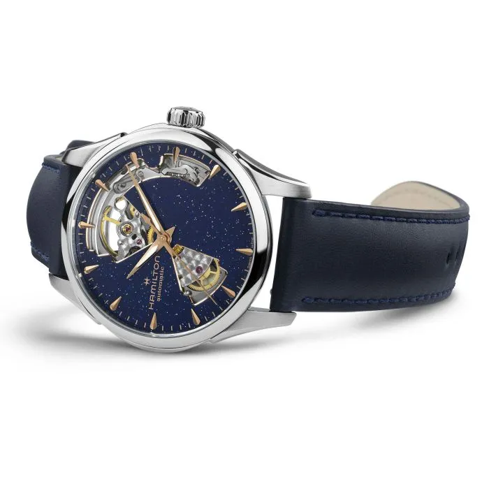 Hamilton Jazzmaster Open Heart Auto Mavi H32215642 detay görseli 3